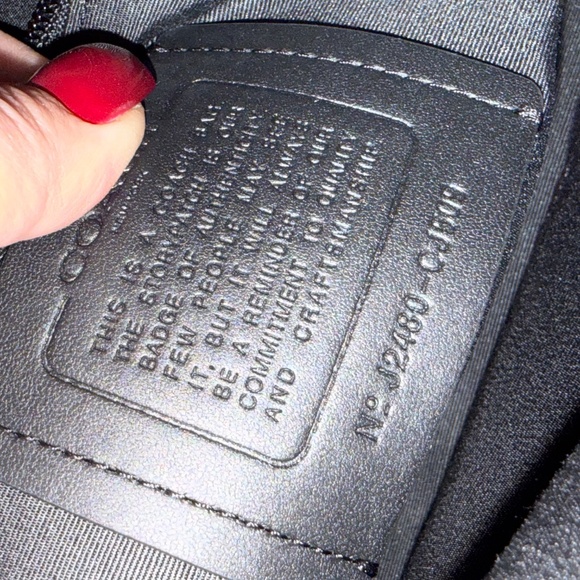 Coach Elias Black Leather Crossbody NWT - Picture 8 of 15